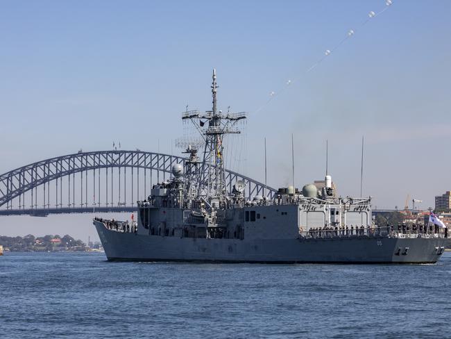 An Australian navy frigate where composite material could be used to combat corrosion.