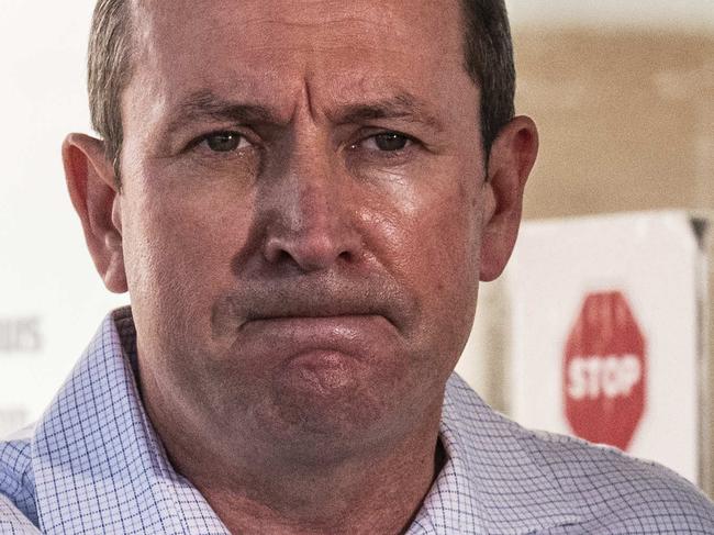 PERTH, AUSTRALIA  - NewsWire Photos APRIL 25, 2021: The Premier of Western Australia, Mark McGowan speaks to the waiting media after the State Government ordered a three day lockdown when a man  was found to be Covid positive after leaving hotel quarantine. NCA NewsWire / Tony McDonough