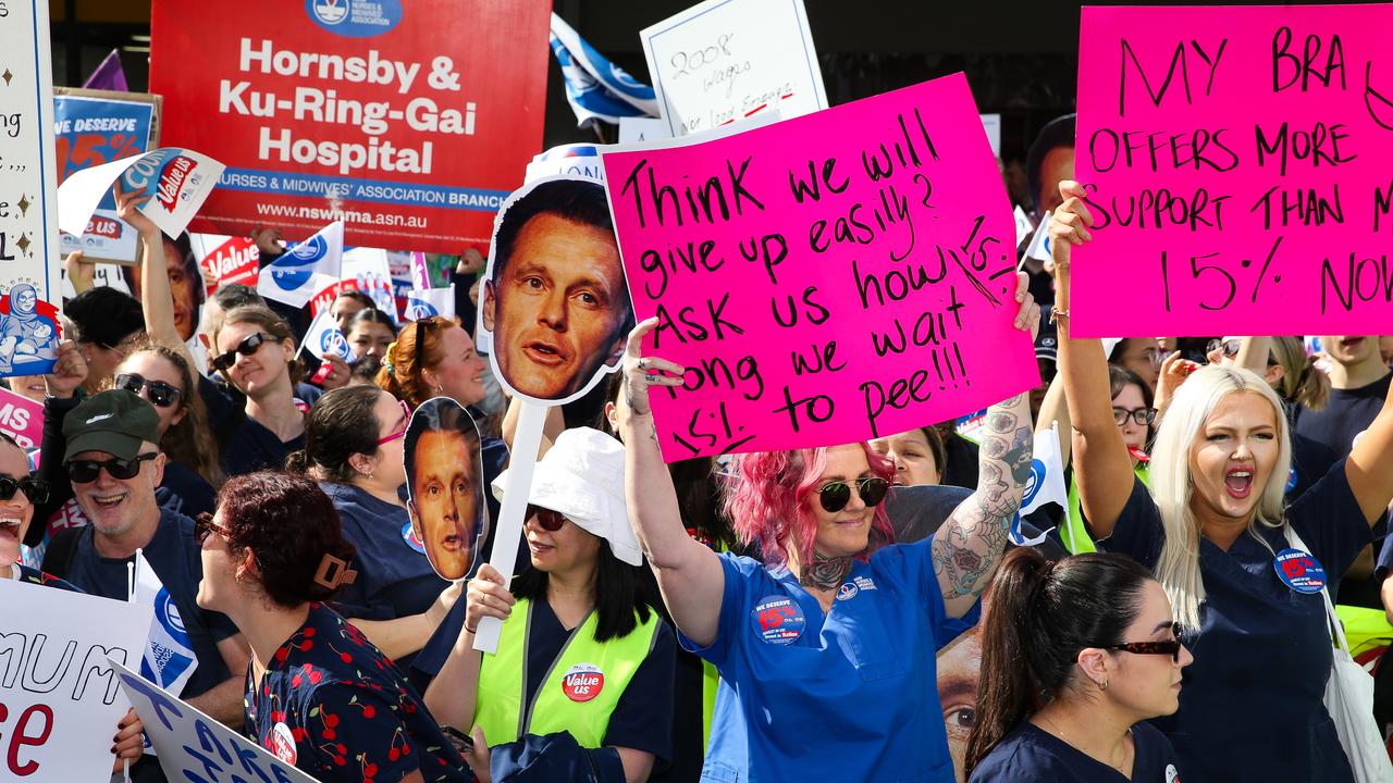 NSW Nurses and Midwives will walk off the job for 24 hour today Picture: NewsWire / Gaye Gerard