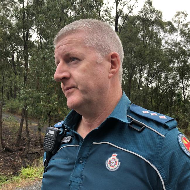 Ambulance officer Bill Houghton at the scene.