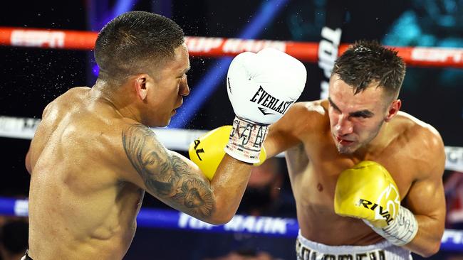 Andrew Moloney dominated the early exchanges against Joshua Franco. Picture: Mikey Williams/Top Rank via Getty