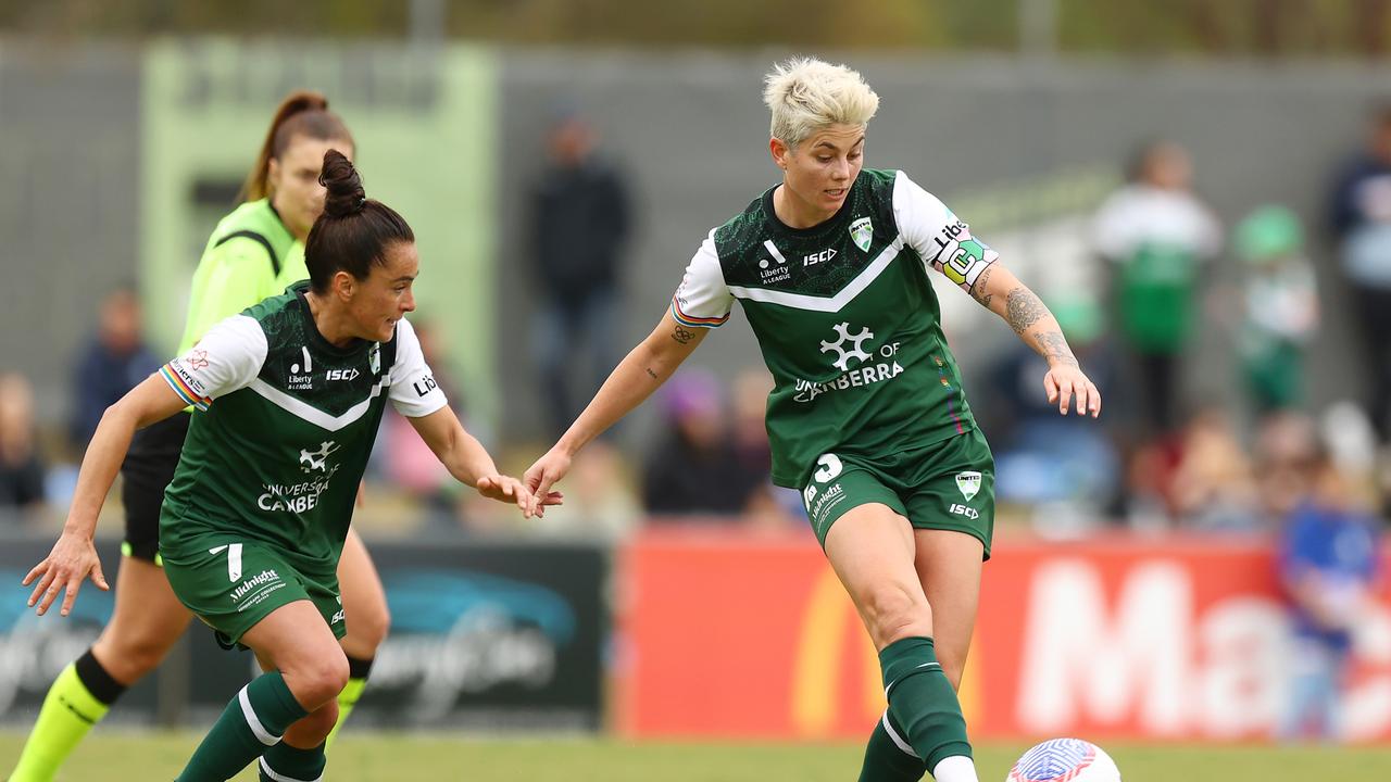 Michelle Heyman is a veteran of both the A-League and for the Matildas. Picture: Getty