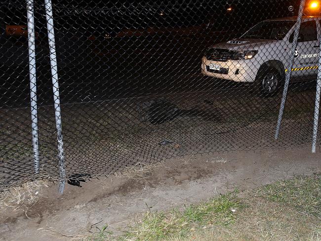 A woman has been taken to the Royal Brisbane Hospital after crashing through a fence at Brisbane Airport. Picture: Marc Robertson