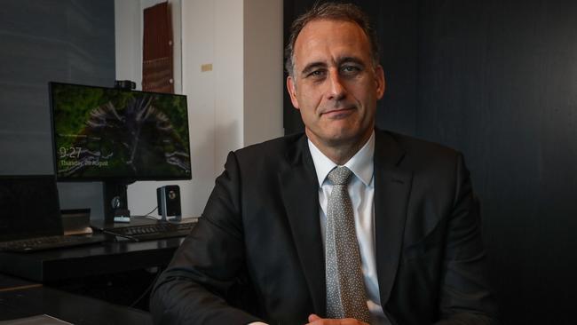 Wesfarmers CEO Rob Scott, whose businesses include hardware giant Bunnings, Officeworks and Kmart, says the federal government should consider greater freedoms for those who have been fully vaccinated to encourage others to get the jab. Picture: Colin Murty/The Australian