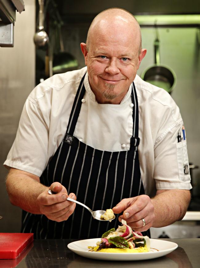 Stewart in the kitchen, where consistency and presentation are contributors to their success. Picture: Adam Yip