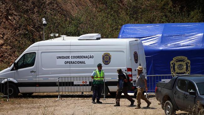 Investigators said ‘material collected’ would be sent for testing and analysis. Picture: AFP