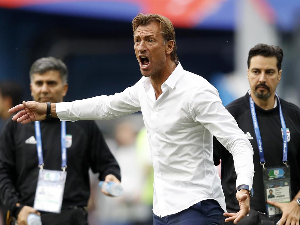 CNN Sports on X: No socks? Interesting. 🤔 Is Morocco coach Herve Renard a  *shoe-in* for the best dressed coach award? #WorldCup #MARIRN   / X
