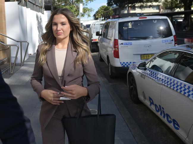 Millie Fuller.who was a contestant on “Love Island Australia”, leaves Manly Local Court in August 2023. Picture: Jeremy Piper