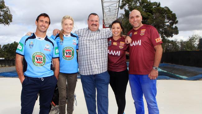 Hosts of the former NRL Footy Show, Andrew Johns, Erin Molan, Daryl Brohman, Yvonne Sampson and Gorden Tallis.