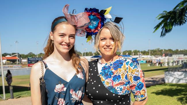 Zara Cox and Michelle Newton at the 2023 Darwin Cup Carnival Ladies Day. Picture: Pema Tamang Pakhrin