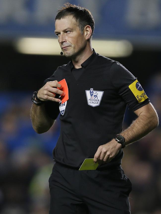 Mark Clattenburg in action during an English Premier League match. Picture: AP Photo/Kirsty Wigglesworth