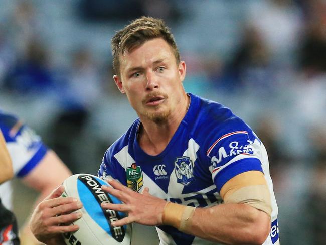 Damien Cook of the Bulldogs  during the Canterbury Bulldogs v Warriors  round 26 NRL game at ANZ Stadium, Sydney Olympic Park.  pic Mark Evans