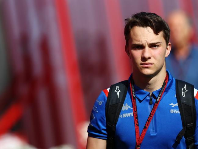 BARCELONA, SPAIN - MAY 20: Oscar Piastri of Australia, Alpine F1 Reserve Driver walks in the Paddock prior to practice ahead of the F1 Grand Prix of Spain at Circuit de Barcelona-Catalunya on May 20, 2022 in Barcelona, Spain. (Photo by Mark Thompson/Getty Images)