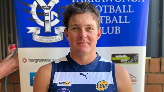 Ned Pendergast is a small forward on the rise at Yarrawonga. Picture: Yarrawonga Football Netball Club.