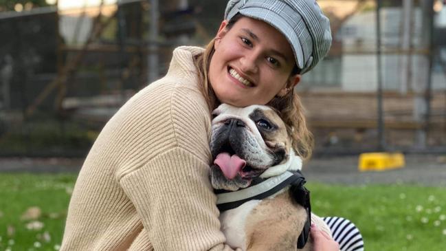 Erin Watene’s dog Luna contracted a potentially dangerous stomach virus after their daily walk to the park. Picture: supplied.