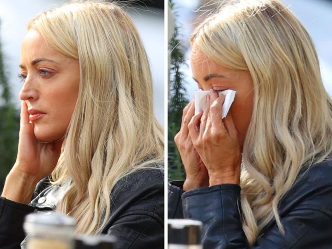 Jackie 'O' Henderson has revealed why she was crying at a Sydney cafe, with the moment captured by a local paparazzo.