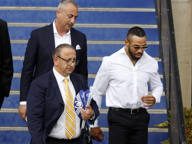 Addo-Carr appeared before the Bulldogs board at Belmore Sports Ground on Thursday afternoon, before the club ultimately decided to terminate his contract. Picture: Jonathan Ng