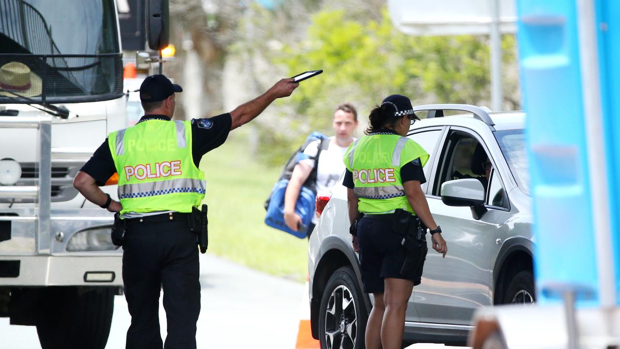 Anyone entering Queeensland from NSW must have a border declaration pass. Picture: Nigel Hallett