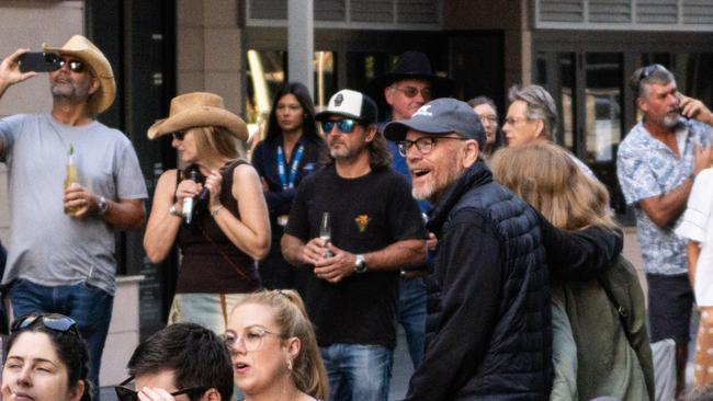 Hollywood director Ron Howard and his wife Cheryl Howard at the Groundwater festival on the Gold Coast. Picture: Brad Wagner.