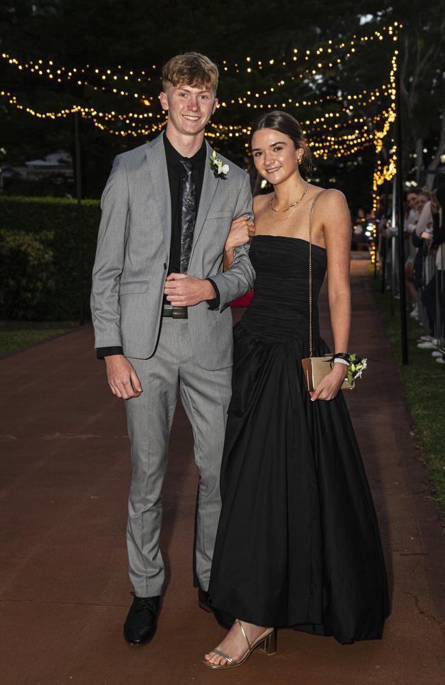 Josh Hawkless and partner Macy Martyr at St Mary's College formal at Picnic Point, Friday, March 22, 2024. Picture: Kevin Farmer