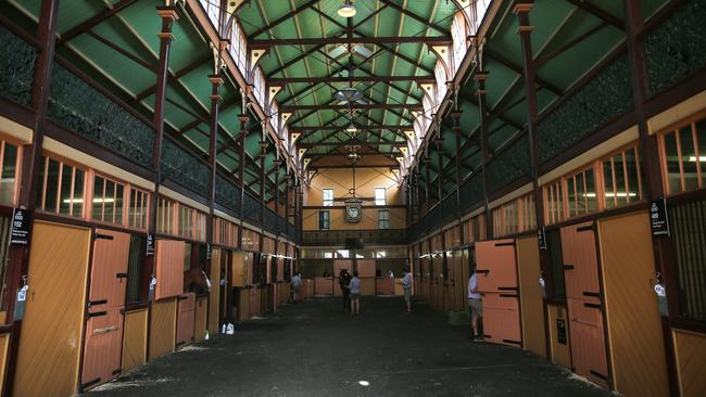 A heritage listed barn at the Inglis family's Newmarket stables which is moving from Randwick to a spectacular new complex at Warwick Farm. Picture: Mark Evans