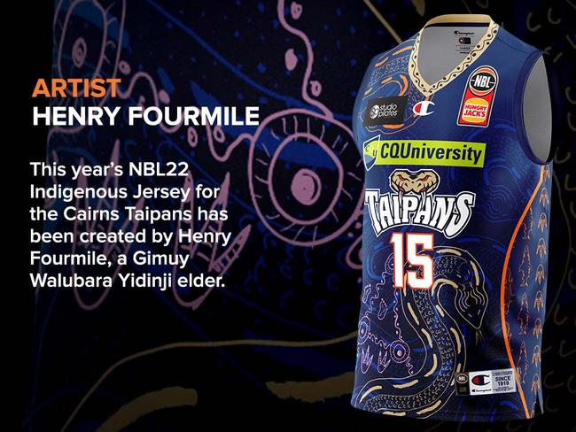 Indigenous jersey: Cairns Taipans.