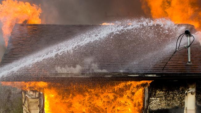 Fire crews were called to two garage fires on Balmoral Way in Pakenham just before 9am on Thursday.