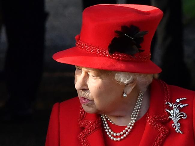 Britain's Queen Elizabeth II leaves after the Royal Family's traditional Christmas Day service at St Mary Magdalene Church in Sandringham, Norfolk, eastern England, on December 25, 2019. (Photo by Ben STANSALL / AFP)