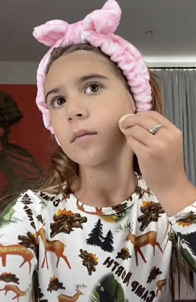 Kourtney Kardashian's 10-year-old daughter Penelope uploaded a makeup tutorial on TikTok.