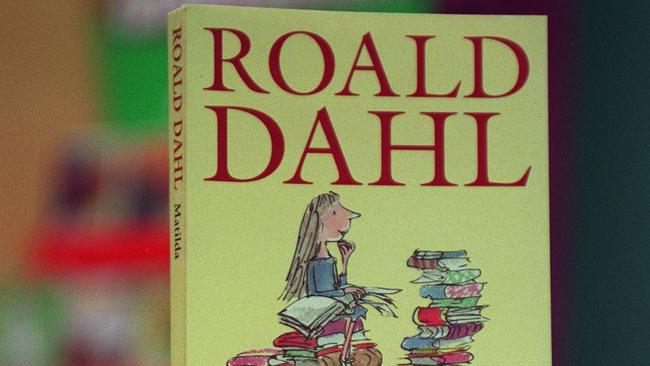 Selection of favourite top 100 childrens books voted by primary school aged children with the winner "Matilda" by Roald Dahl on top of the pile./Books