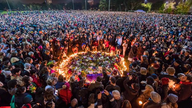 The brutal stalking, rape and murder of young Melbourne comedian Eurydice Dixon, 22, in a Melbourne park in June 2018 - as she walked home from a performance - shocked the country. An estimated 10,000 mourners braved the cold to attend a candlelight vigil at Princes Park, where her body was found. Jaymes Todd, 20, was sentenced to at least 35 years in jail for Ms Dixon’s death.