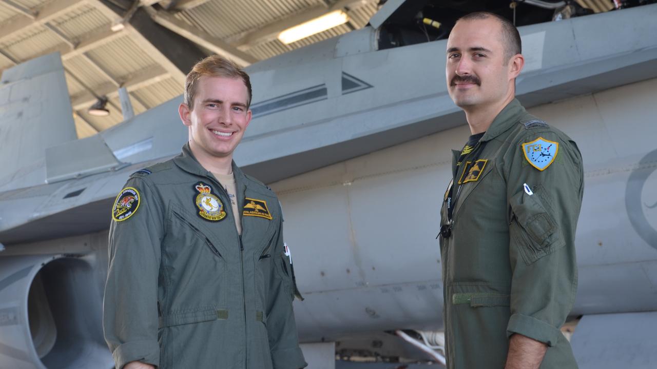 RAAF trainee fighter pilots flying Hornet Classics in Townsville ...