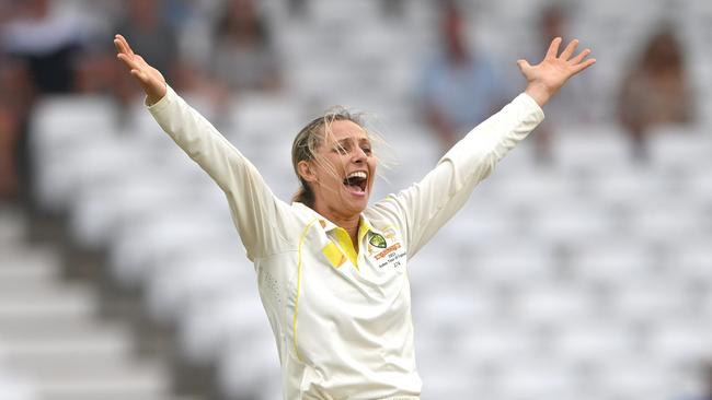 Ashleigh Gardner appeals with success for the wicket of Heather Knight. Picture: Stu Forster/Getty Images