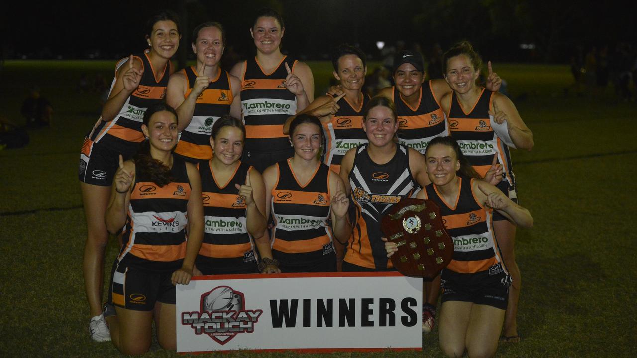 Tigers defeated Waridube 10-3 in the Senior Women's Touch grand final.