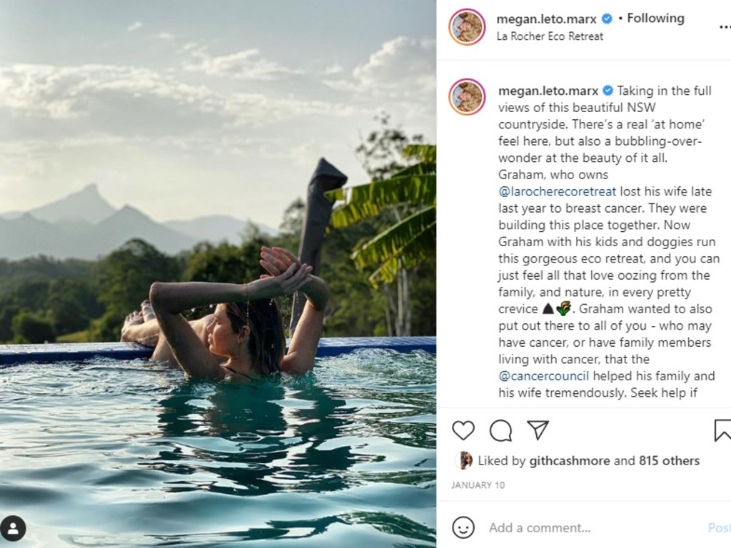 Megan posted photos from the same location. Picture: Instagram