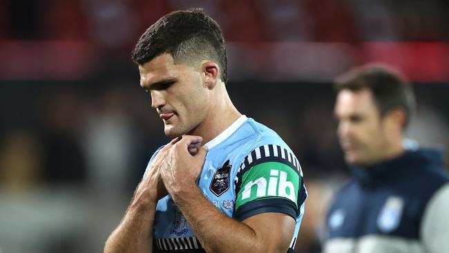 Nathan Cleary had a poor Origin I performance in Adelaide. (Photo by Cameron Spencer/Getty Images)