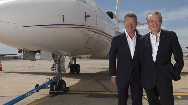 Andrew Fox and Max Beck, whose families own Essendon Fields Airport. Pic: SDP Media