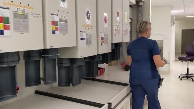 Inside pathology lab at Gold Coast University Hospital