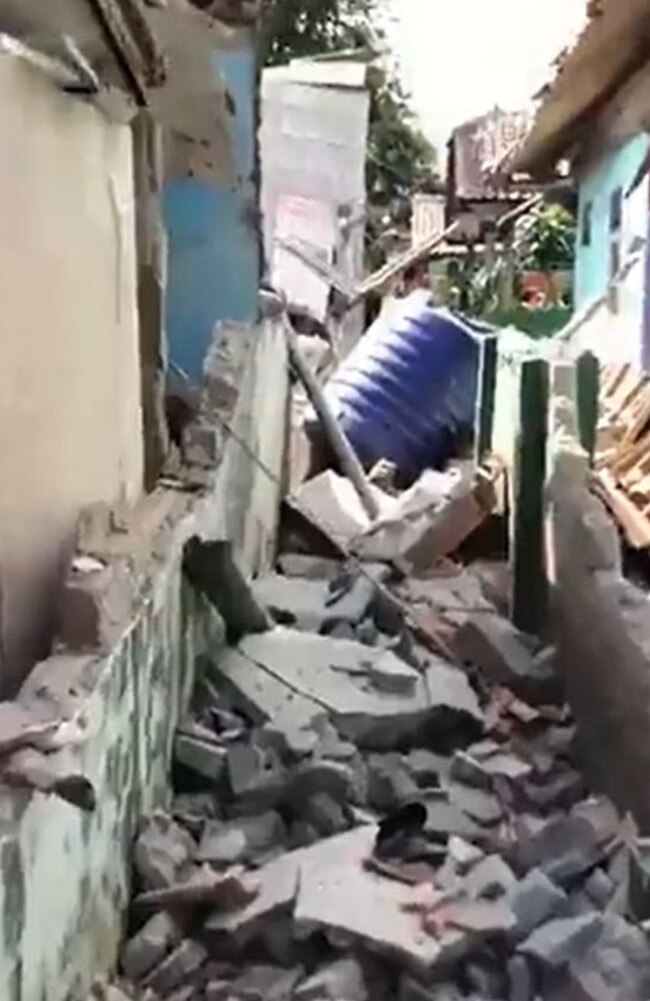 Thousands of houses have been damaged in the quake. Picture: Twitter.