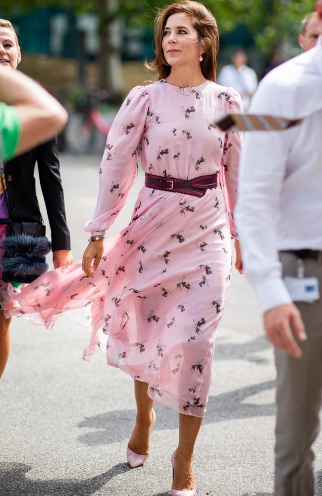 Princess Mary of Denmark was pretty in pink at Copenhagen Fashion Week. Picture: Getty Images