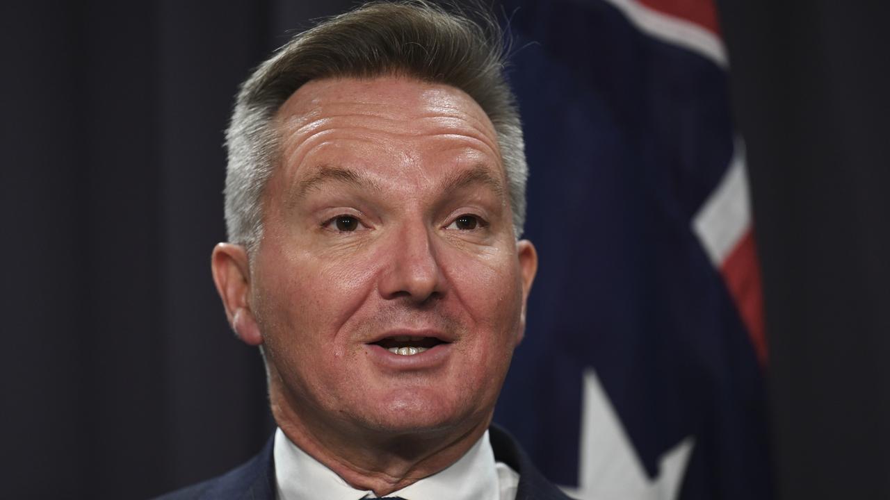 Climate Change and Energy Minister Chris Bowen said Australia was on track to reduce emissions by 43 per cent in 2030. Picture: NewsWire / Martin Ollman