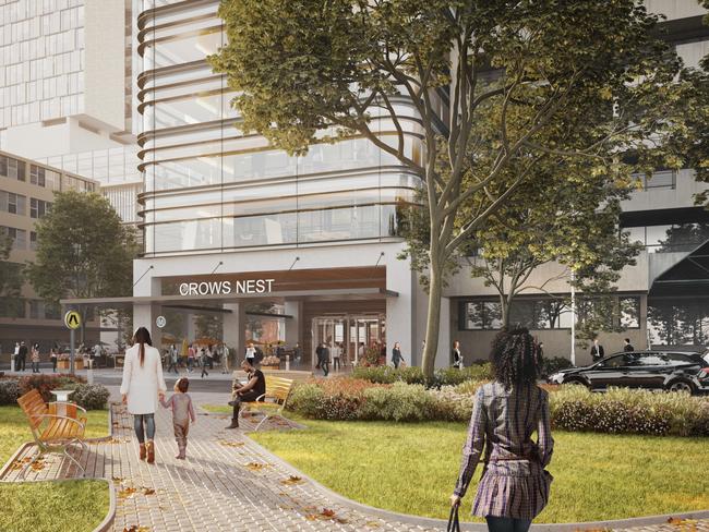 Four buildings could be constructed above the Crows Nest Metro site. Picture: Supplied