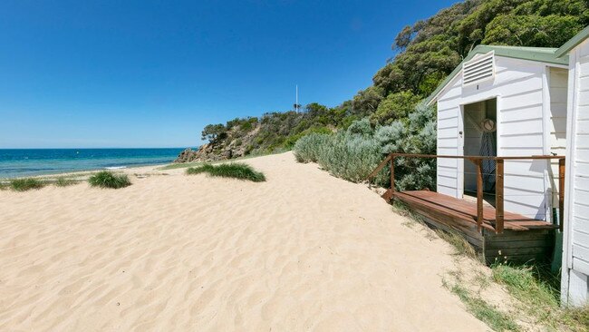 A serene view from a beach box at Point King Rd, Portsea.