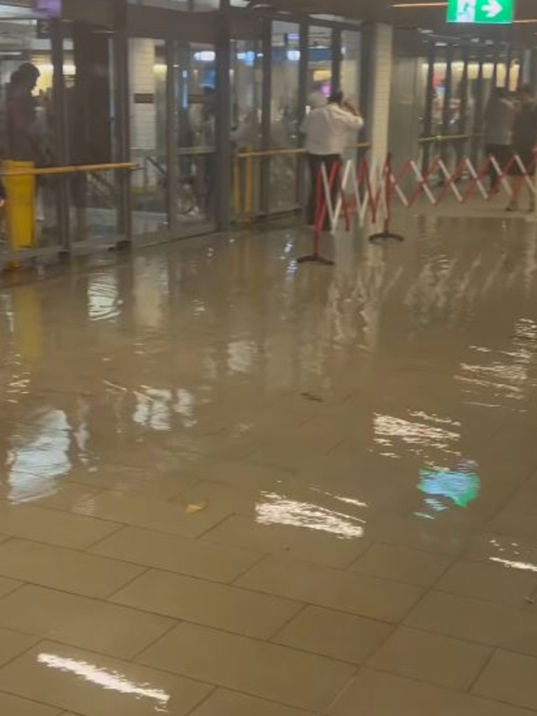 Sydney's Town Hall Station has flooded in storms. Image: Instagram