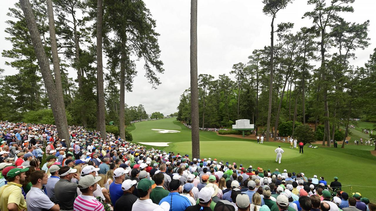 The massive crowd following Tiger during the final round of his 2019 success.