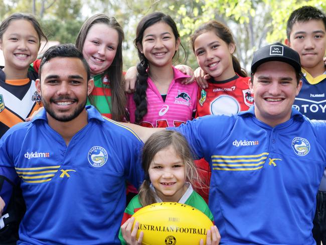 Parramatta view Bevan French (left) as their fullback of the future. Picture: Ian Svegovic