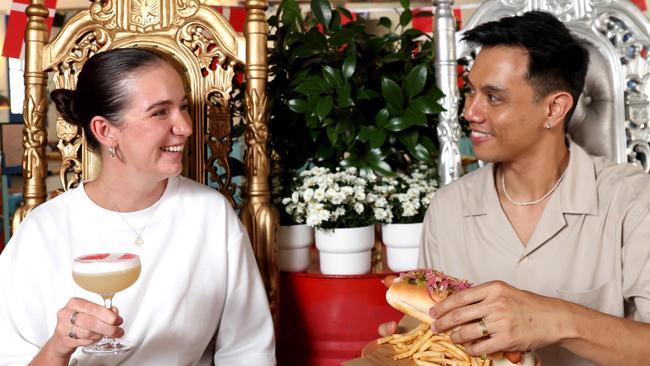 Imogen Hollings and Ray Balisoro at The Slip Inn in Sydney. Picture: NCA NewsWire / Damian Shaw