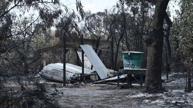 Police are investigating the initial fire site of the Rosedale blaze. Picture: Tony Gough