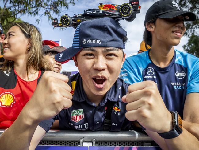 Josh Tran gets revved up. Picture: Jake Nowakowski