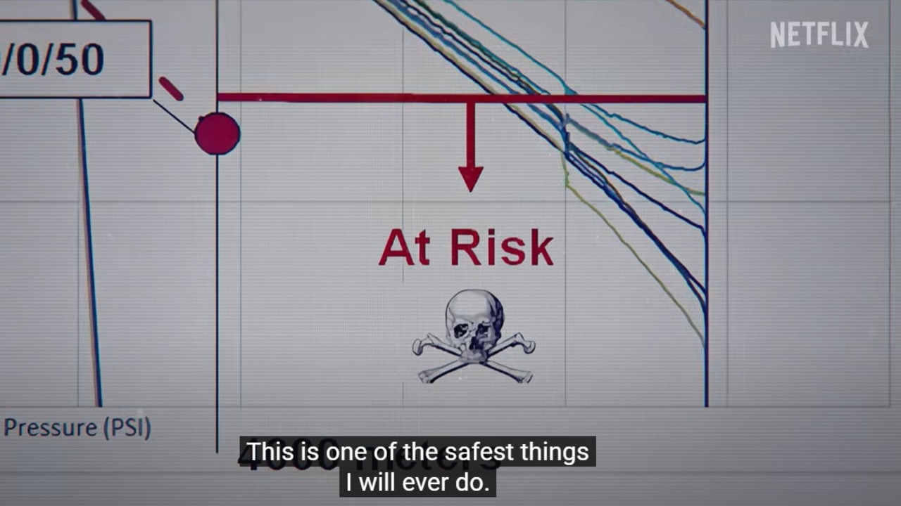 Rush was allegedly warned of the safety risks but he ignored them. Picture: Netflix